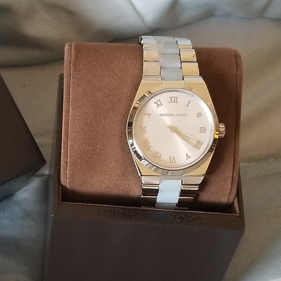 Michael Kors Accessories - BNIB Michael Kors silver and light blue watch